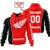 Limited Edition - Custom Name Motocrocss V2 - Honda - Red
