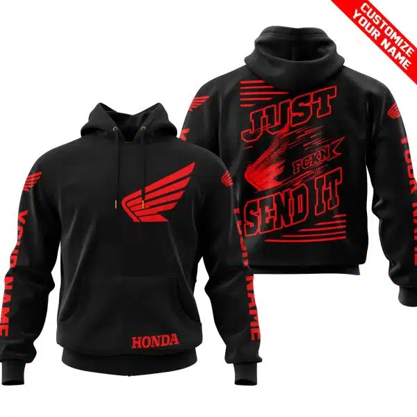 Premium Just Fckn Gonna Send It - Custom Name - Honda - Red Black - Image 2