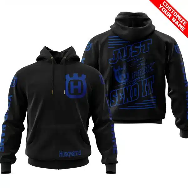 Premium Just Fckn Gonna Send It - Custom Name - Husqvarna - Blue Black - Image 2