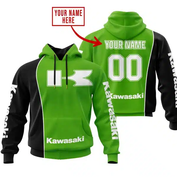 Limited Edition - Custom Name Motocrocss V2 - Kawasaki - Green