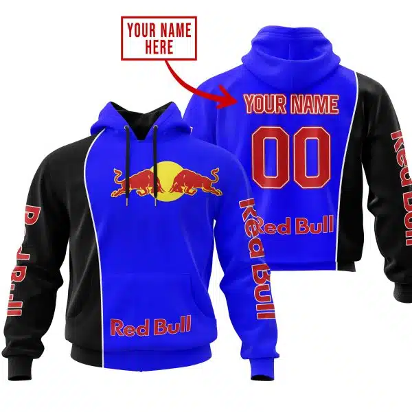 Limited Edition - Custom Name Motocrocss V2 - Red Bull - Blue