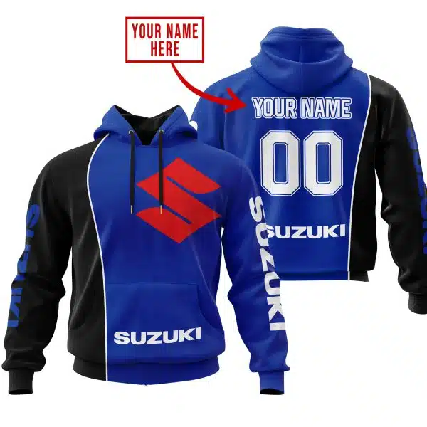 Limited Edition - Custom Name Motocrocss V2 - Suzuki - Blue