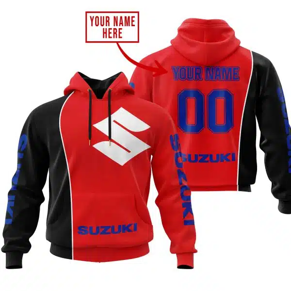 Limited Edition - Custom Name Motocrocss V2 - Suzuki - Red