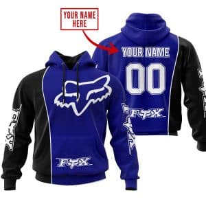 Limited Edition - Custom Name Motocrocss V2 - Fox Racing - Black Navy