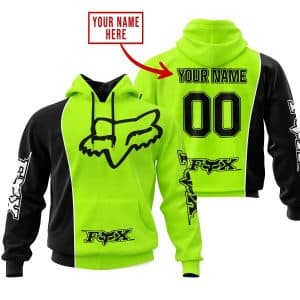 Limited Edition - Custom Name Motocrocss V2 - Fox Racing - Black Neon