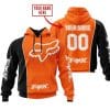 Limited Edition - Custom Name Motocrocss V2 - Fox Racing - Black Orange