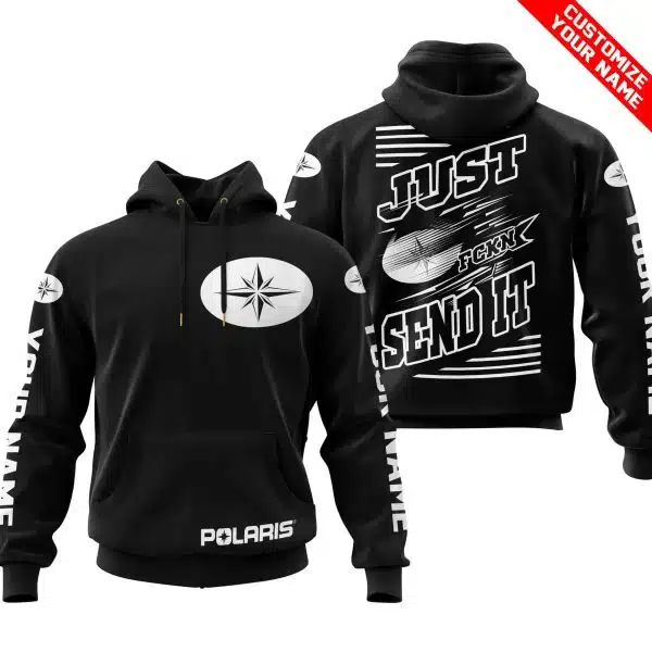 Premium Just Fckn Gonna Send It - Custom Name - Polaris - White Black - Image 2