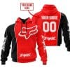Limited Edition - Custom Name Motocrocss V2 - Fox Racing - Black Red