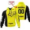 Limited Edition - Custom Name Motocrocss V2 - Fox Racing - Black Yellow