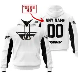 Custom Name Racing - Limited Edition - Fly Racing- White V2