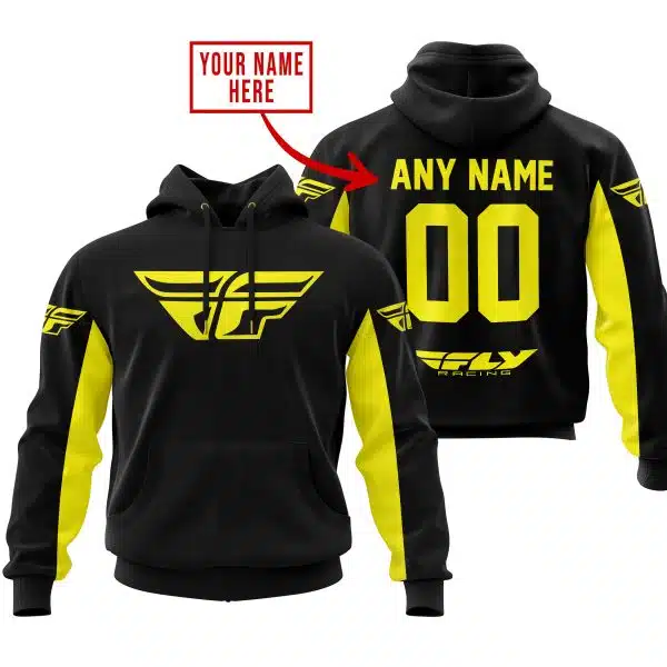 Custom Name Racing - Limited Edition - Fly Racing- Yellow