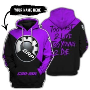 Too Fast To Live Too Young To Die - 3d All Over Printed - Can Am Purple