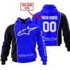 Limited Edition - Custom Name Motocrocss V2 - Alpinestars Black Blue