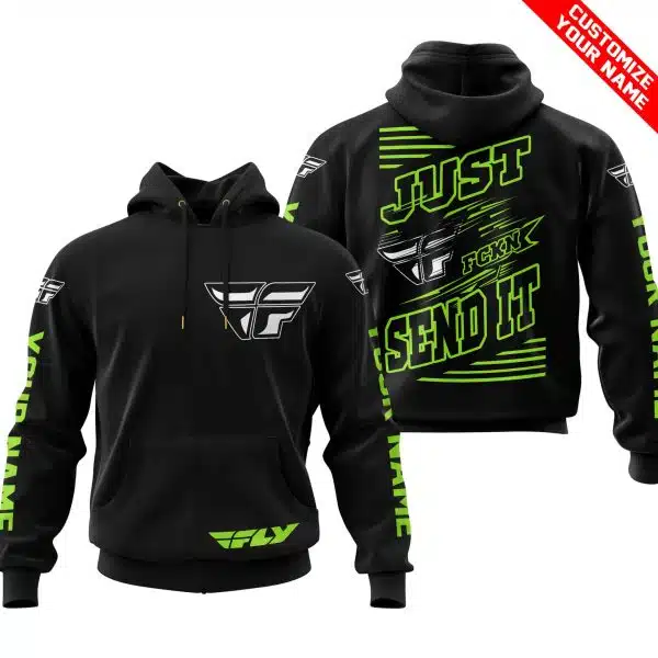 Premium Just Fckn Gonna Send It - Custom Name - Fly Racing - Green 1 Black - Image 2