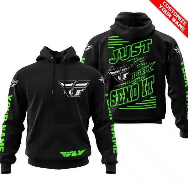 Premium Just Fckn Gonna Send It - Custom Name - Fly Racing - Green Black - Image 2