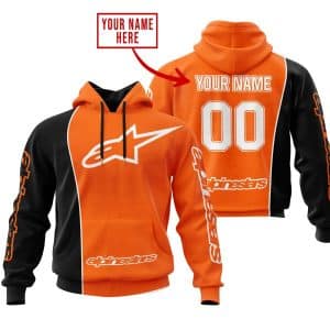 Limited Edition - Custom Name Motocrocss V2 - Alpinestars Black Orange