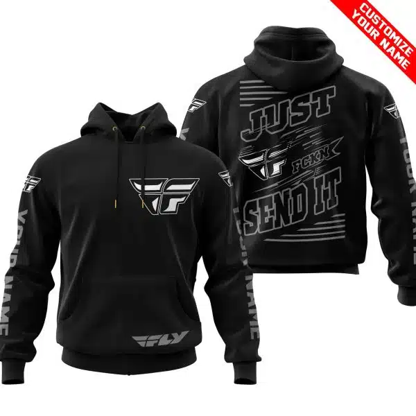 Premium Just Fckn Gonna Send It - Custom Name - Fly Racing - Grey Black - Image 2
