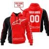 Limited Edition - Custom Name Motocrocss V2 - Alpinestars Black Red