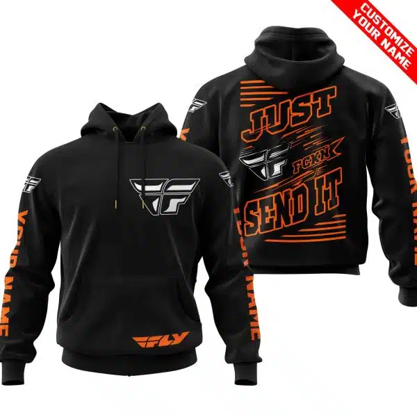 Premium Just Fckn Gonna Send It - Custom Name - Fly Racing - Orange Black - Image 2