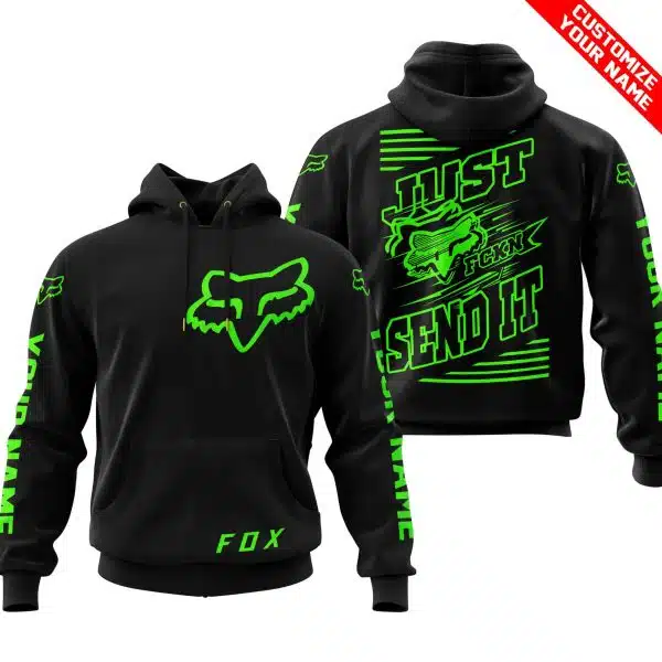Premium Just Fckn Gonna Send It - Custom Name - Fox Racing - Green Black - Image 2