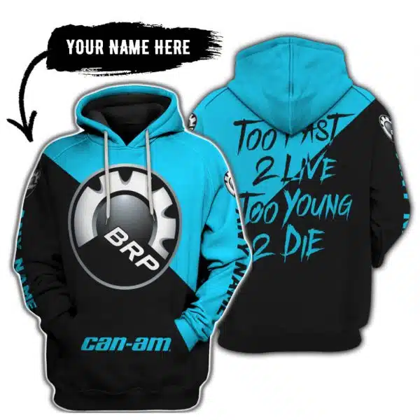 Too Fast To Live Too Young To Die - 3d All Over Printed - Can Am Sky Blue