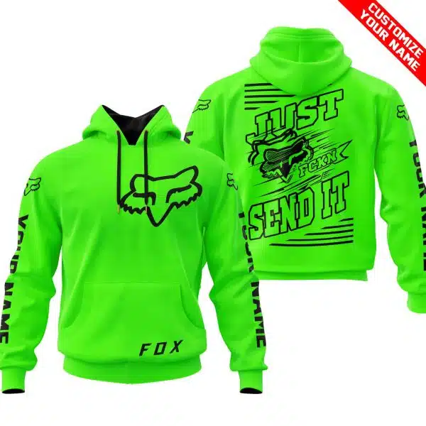 Premium Just Fckn Gonna Send It – Custom Name – Fox – Green - Image 2