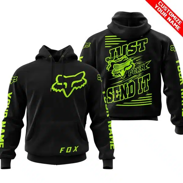 Premium Just Fckn Gonna Send It - Custom Name - Fox Racing - Neon Black - Image 2