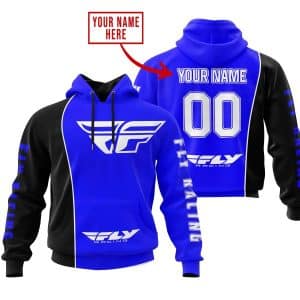 Limited Edition - Custom Name Motocrocss V2 - Fly Racing Blue