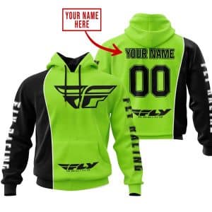 Limited Edition - Custom Name Motocrocss V2 - Fly Racing Green 1