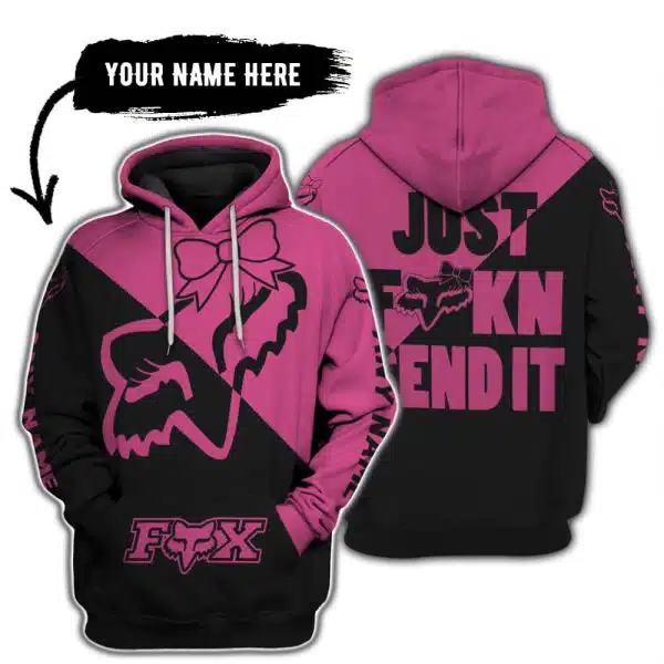 Just Fckn Send It – 3d All Over Printed – Fox Racing Girl – Pink 1