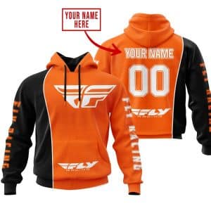 Limited Edition - Custom Name Motocrocss V2 - Fly Racing Orange
