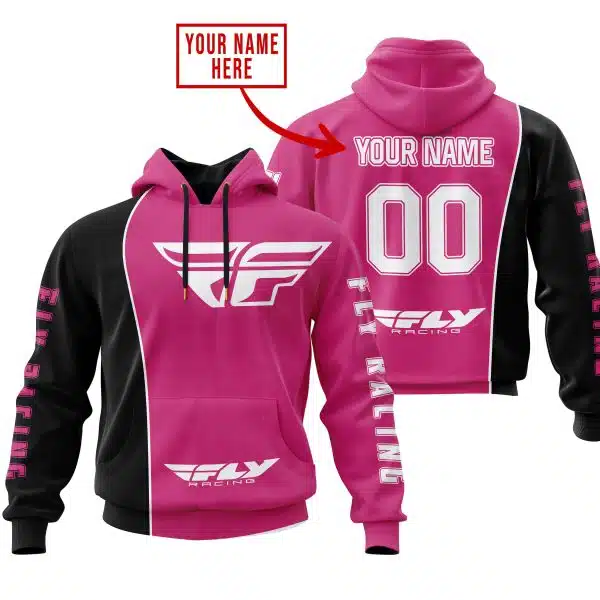Limited Edition - Custom Name Motocrocss V2 - Fly Racing Pink 1