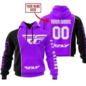 Limited Edition - Custom Name Motocrocss V2 - Fly Racing Purple