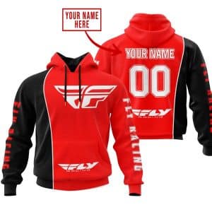 Limited Edition - Custom Name Motocrocss V2 - Fly Racing Red