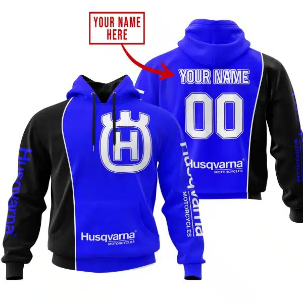 Limited Edition - Custom Name Motocrocss V2 - Husqvarna Blue