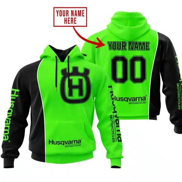 Limited Edition - Custom Name Motocrocss V2 - Husqvarna Green