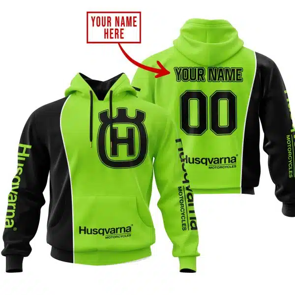 Limited Edition - Custom Name Motocrocss V2 - Husqvarna Green 1