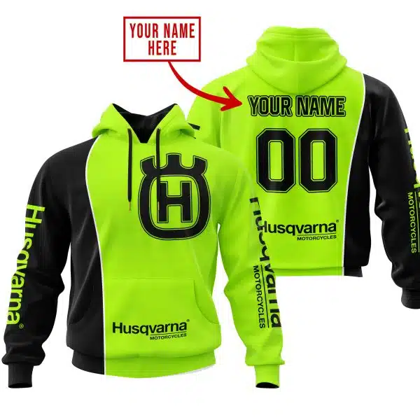 Limited Edition - Custom Name Motocrocss V2 - Husqvarna Neon
