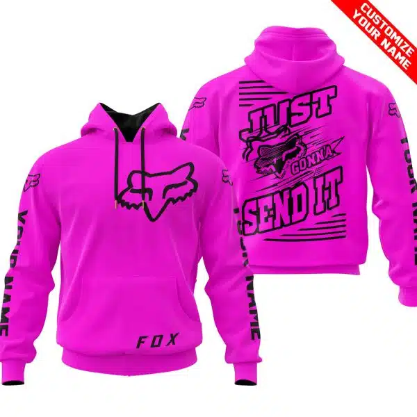 Premium Just Fckn Gonna Send It – Custom Name – Fox – Pink