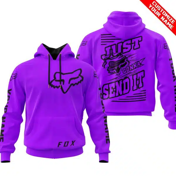 Premium Just Fckn Gonna Send It – Custom Name – Fox – Purple