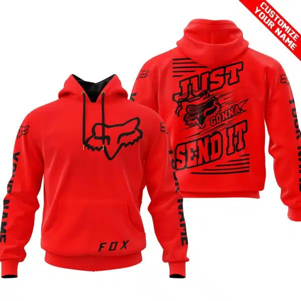 Premium Just Fckn Gonna Send It – Custom Name – Fox – Red