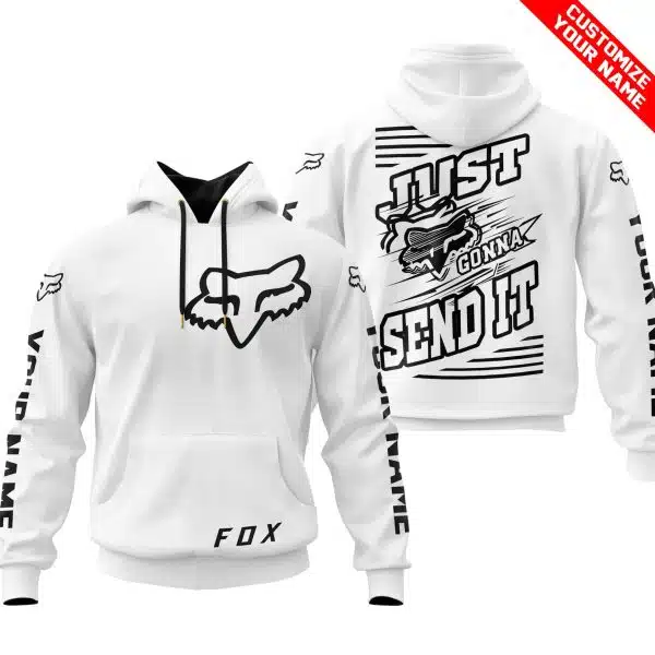 Premium Just Fckn Gonna Send It – Custom Name – Fox – White