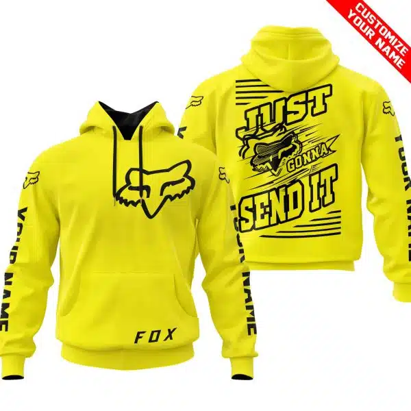 Premium Just Fckn Gonna Send It – Custom Name – Fox – Yellow