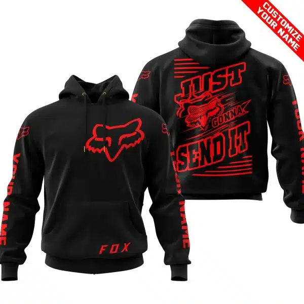 Premium Just Fckn Gonna Send It - Custom Name - Fox Racing - Red Black