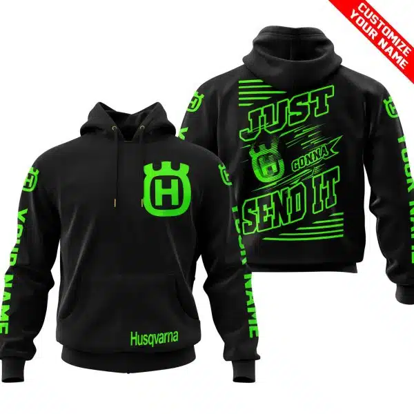 Premium Just Fckn Gonna Send It - Custom Name - Husqvarna - Green Black