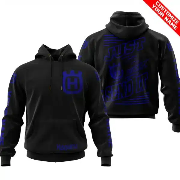 Premium Just Fckn Gonna Send It - Custom Name - Husqvarna - Navy Black