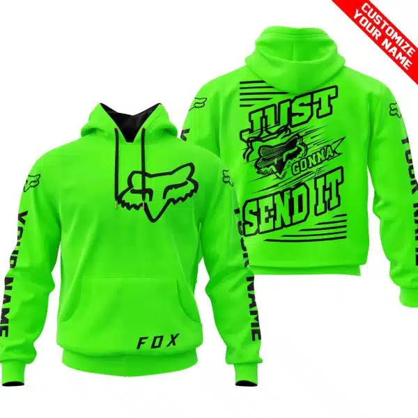 Premium Just Fckn Gonna Send It – Custom Name – Fox – Green