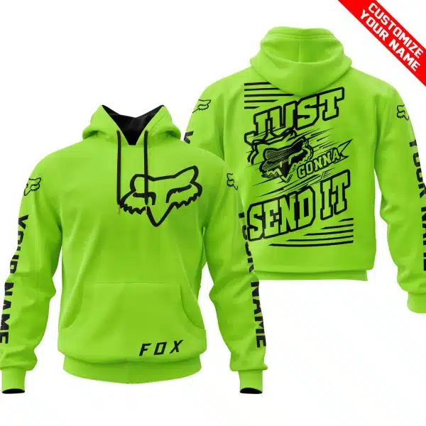 Premium Just Fckn Gonna Send It – Custom Name – Fox – Green 1