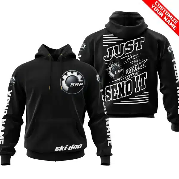 Premium Just Fckn Gonna Send It - Custom Name - Ski Doo - White Black
