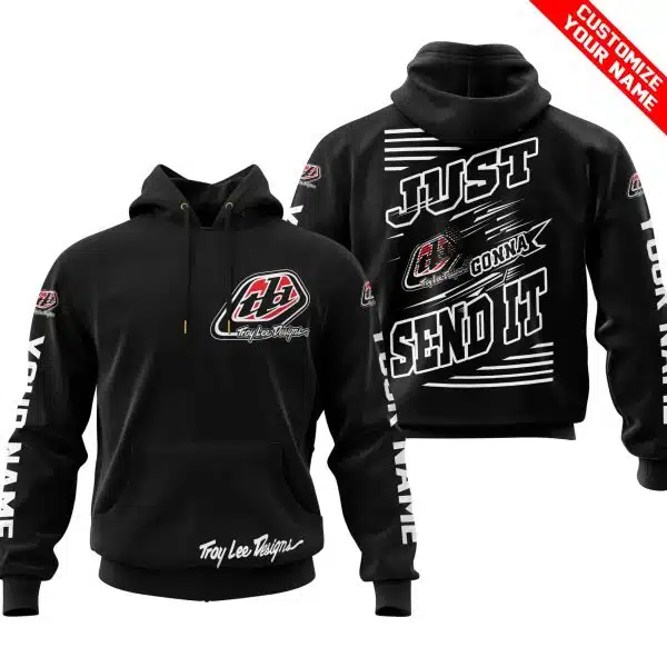 Premium Just Fckn Gonna Send It - Custom Name - Troy Lee Designs  - White Black - Image 2